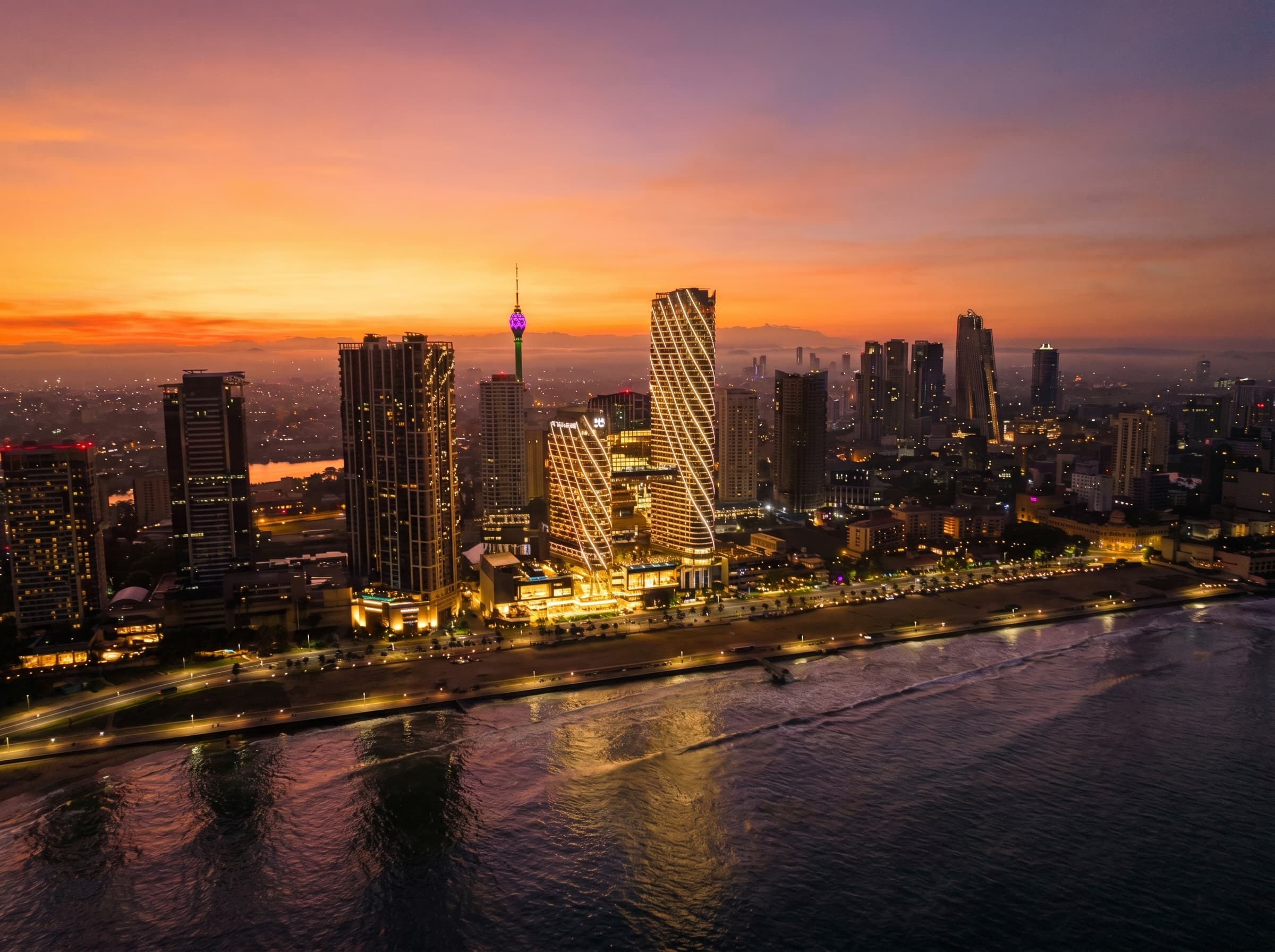 Colombo 01 city skyline and commercial precinct